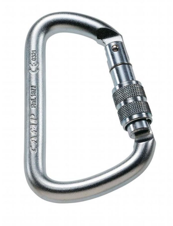 CAMP Steel HMS D Screw Gate Carabiner