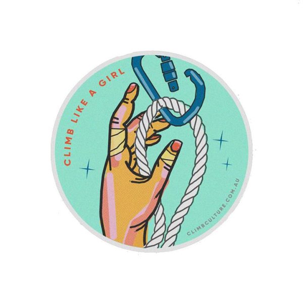 Climb Like A Girl Sticker