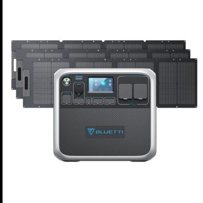 BLUETTI AC200P + Solar Panels | Solar Generator Kit, AC200P+3*PV120D | 2000W, 2000Wh, 360W Solar Kit