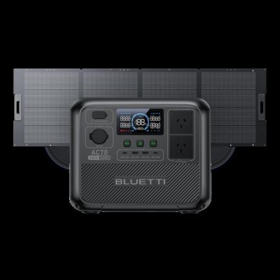 BLUETTI AC70: Unleash 1000W Power for Limitless Adventures, AC70+PV350D | 1000W, 768Wh, 350W Solar Kit