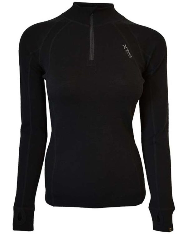XTM Merino Womens Zipneck Base Thermal Top