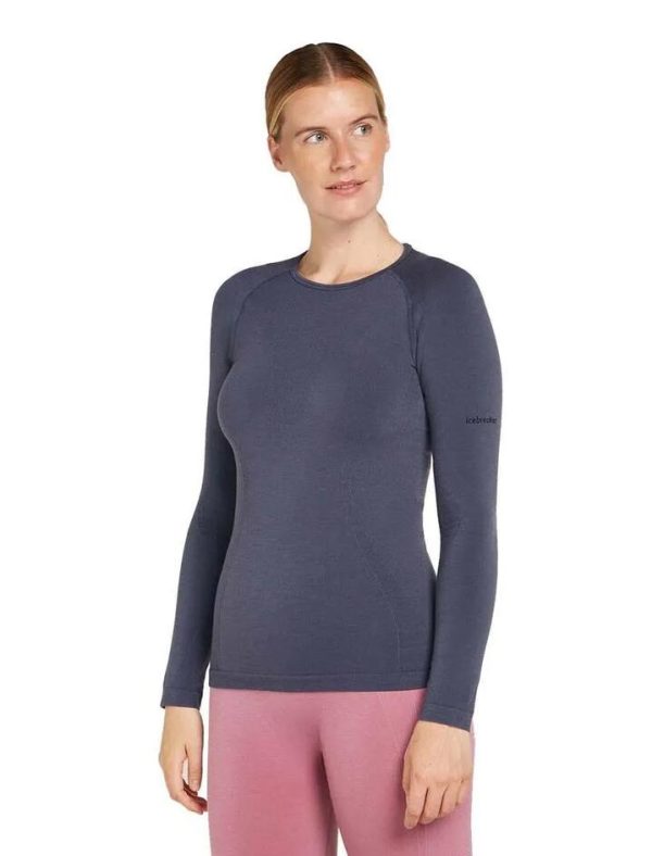 Icebreaker Merino Blend 260 ZoneKnit SeamleShort Sleeve Long Sleeve Crewe Womens Thermal Top