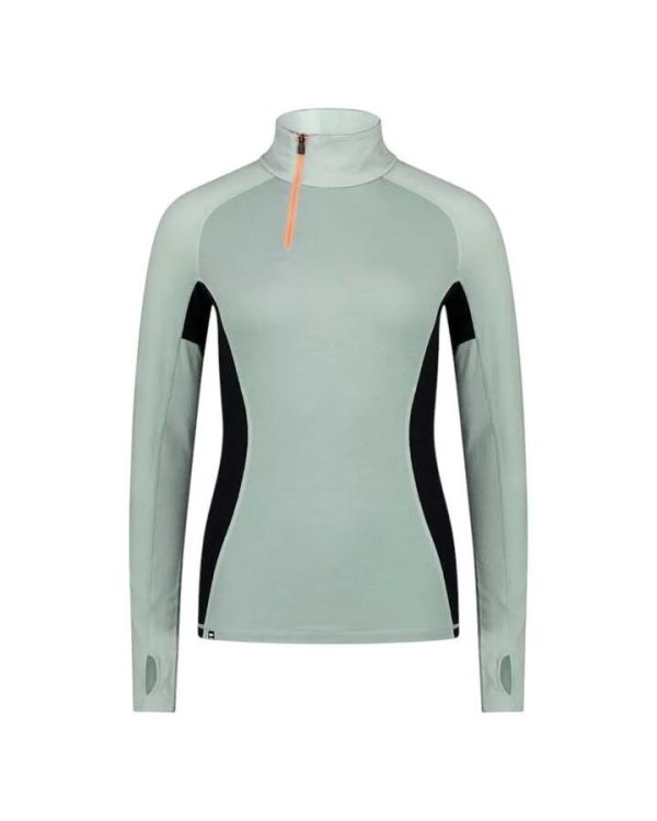 Mons Royale Olympus Womens 1/2 Zip Merino Base Layer Long Sleeve Top