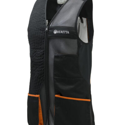 Beretta Uniform Pro Olympic Shooting Vest - Unisex Black Jet & Orange #gt761-t1553-0971