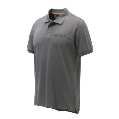 Beretta Corporate Striped Hunters Polo - Grey Melange #mp013-t1354-0915