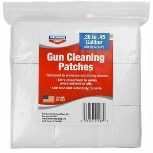 Birchwood Casey Gun Rifle Cleaning Square Patches 2-1/4 Inch - For 9mm .38-.45cal 500 Per Pack #41166