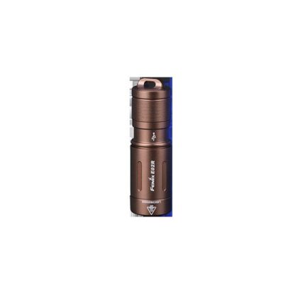 Fenix 200 Lumens Rechargeable Mini Keychain Light - Brown 49m Throw #e02r Brown