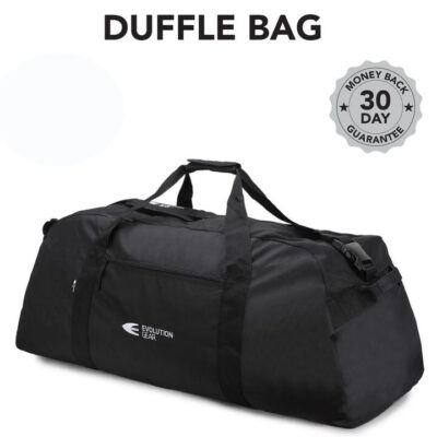 Evolution Gear Multipurpose Black Duffel Bag 150l - For Hunting & Camping #db_600