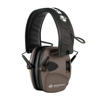 Epic Shot Electronic Safety Shooting Earmuffs - 22db Nrr Brown #explorer Plus