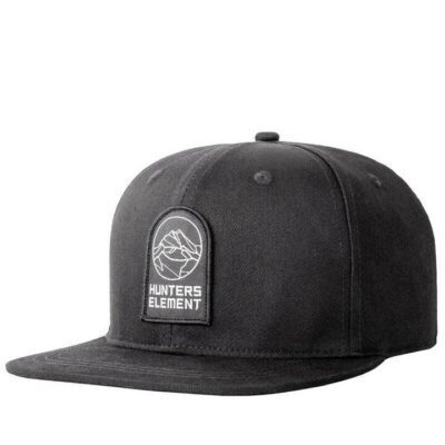 HuntersElement Alp6 Panel Snapback Lightweight Cap - Black #9420030041223