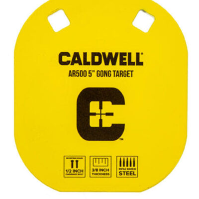 Caldwell Hardened Ar500 Steel Gong Target 5 Inch Steel - Yellow #cald-ar5