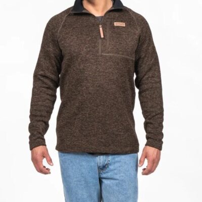 Hunters Element Arcus Top Heavy Polyester Knit With A Brushed Inner - Walnut Brown #he123583