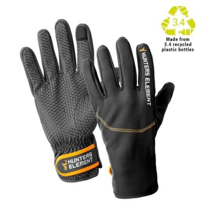 Hunters Element Legacy Gloves Full Finger Silicone Grip Print - Black #he123991
