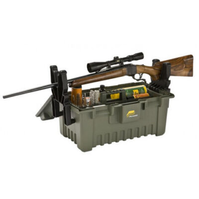 Plano Extra Large Ammo Box Shooters Case W Yoke System Gun Rest - Olive Green Securely Hold Rifles For Cleaning #pl178100