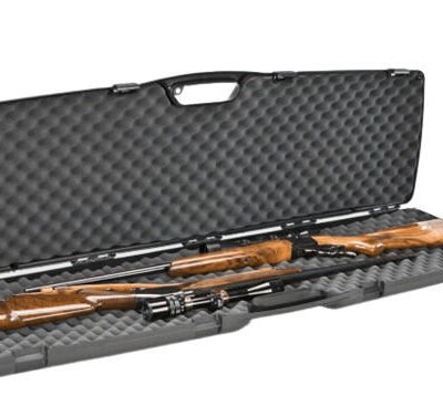 Plano Se Double Rifle Shotgun Gun Case 52 Inches - Black Rugged Look Rigid Ribbed Construction #pl1010586