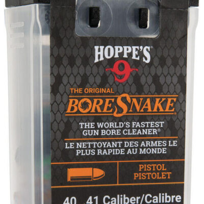 Hoppes Gun Cleaner Boresnake Fit In Backpack Patented Case Design Pull T-handle - .40 .41 Cal Handgun Pistols #hp24003d
