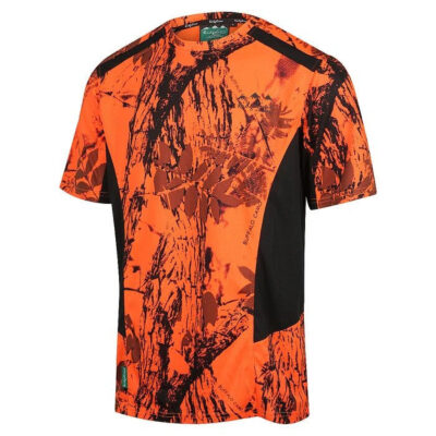 Ridgeline Mens Whanau Tee 100% Polyester Cooldry Fabric - Blaze Camo/black #rlctswzxb