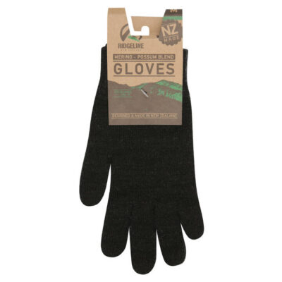 Ridgeline Merino / Possum Gloves Unisex Fit - Black #rlaglmpb