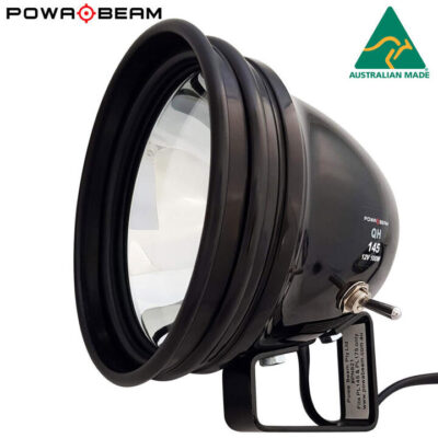 Powa Beam Quartz Halogen Spotlight - 145mm 100w With Bracket Adjustable Focus #pl145wb