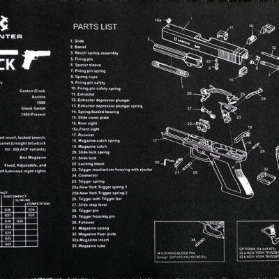Epicshot Pistol Gun Cleaning Bench Mat - Small 16.5 Inch Length Soft Rubber Material #glock