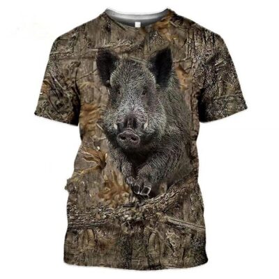 Xhunter Men's Hunting Outdoor 3d Hog Quick Dry T-shirt - Camo #3dhog