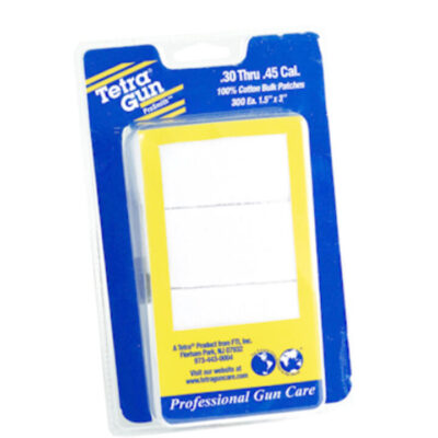 Tetra Bagged Flannel Cleaning Patches For Guns 30thru-45cal - Pack 300 #t1120c