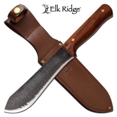 Elk Ridge Cherry Wood  Hunting Fixed Blade Knife Er-200-12l
