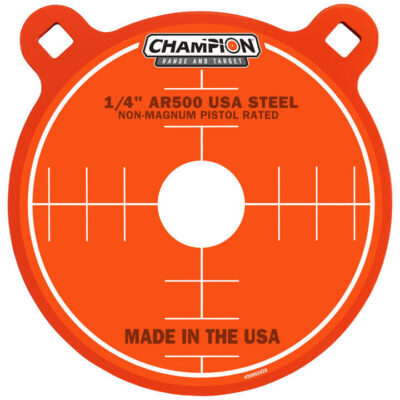Champion Hunting Shooting Traps And Targets Centrefire Rifle Target Gong Hardened  - 8 Inch Ar500 Steel #ch44903