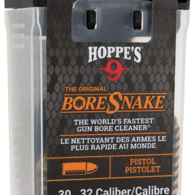 Hoppes Gun Cleaner Boresnake Fit In Backpack Patented Case Design Pull T-handle - .30 .32 Cal Handgun Pistols #hp24001d