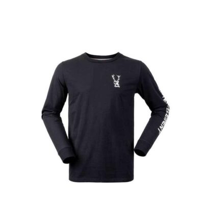 HuntersElement Mens Outdoor JerryLsTee - Black #jerry Bl [size S]