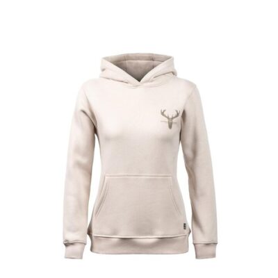 Hunters Element Alpha Stag Hoodie Womens Top-grade Cotton And Polyester - Oat #he123518