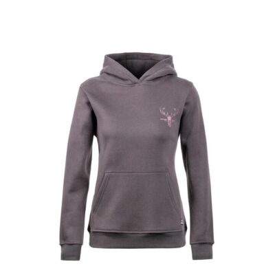 Hunters Element Alpha Stag Hoodie Womens Top-grade Cotton And Polyester - Fossil #he123526