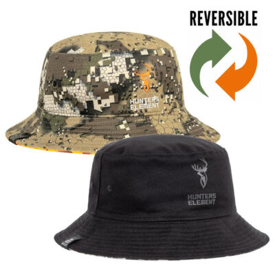 Hunters Element Shift Bucket Hat Reversible Design - Black/desolve Veil #he125071