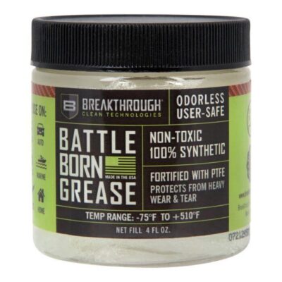 Breakthrough Clean Technologies Battle Born Grease W/ Ptfe - 4oz Jar, Clear #btg4oz