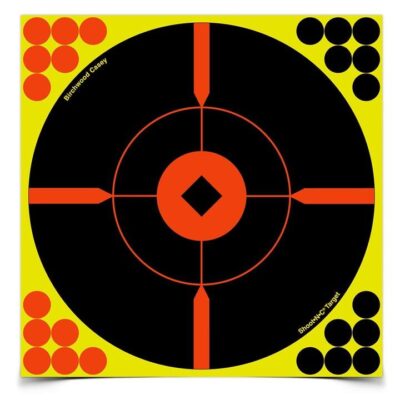 Birchwood Casey Shoot-n-c Bulls Eye Reactive Self Adhesive Shooting Target - 12 Inch 5 Targets 120 Pasters #34015