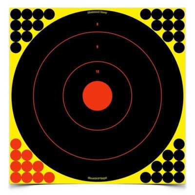 Birchwood Casey Shoot-n-c Self Adhesive Bullseye Paper Shooting Targets - 17.25 Inch Black/red 5 Pack #34185