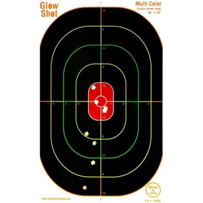 Eagleye Glowshot 16 Inch Multi Color Reactive Splatter Target - 20pk #gs16hc-25