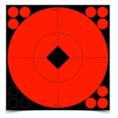 BirchwoodCasey Self Adhesive TargetSpots8 Inches - Radiant Orange #bc-33916