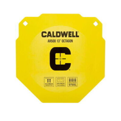 Caldwell Hunting Shooting Ar500 Easy To See Target 13 Inches Octagon - Hardened Steel Yellow #cald-ar13