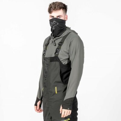 Desolve Proteus Bib Three Layer Hydrafuse Techlite Fabric Jumpsuit For Angler - Charcoal #dsv123558