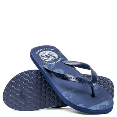 Desolve Anchored Jandals Pu Foam Standard Fit Custom Print - Navy #dsv124447