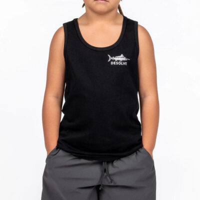 Desolve Audax Singlet Kids Standard Fit Screen Print - Black #dsv124549