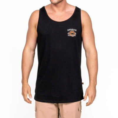 Desolve Crustacean Singlet Recycled Cotton Blend Standard Fit - Black #dsv124693