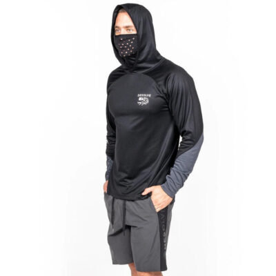 Desolve Sail Fish Face Hoodie Redesigned Modular Face Mask - Black #dsv125009