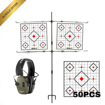 Epicshot Extra Paper Shooting Target W Frame Earmuffs Set - Pack Of 50 #es127536