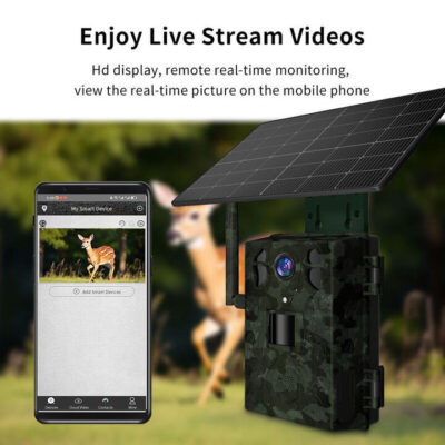 Ccop Proh6v2 4g Trail Camera With Solar Panel  Dark Green