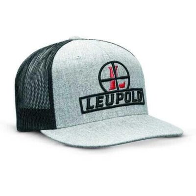 Leupold Reticle Flat Brim Trucker Cap Heather Black Os - Unisex #le170584
