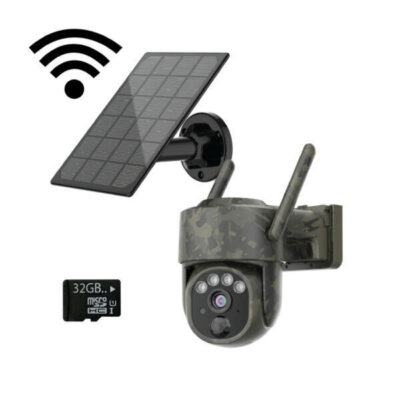 Gerber Wifi Ptz Follow Me Solar Security Camera - Smart Wireless 2k Hd Surveillance