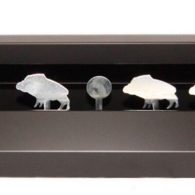 Pro-tactical Max-target Knockdown Resetting 177/22 Air Rifle X5 Targets - 4 Pigs #pt-87755