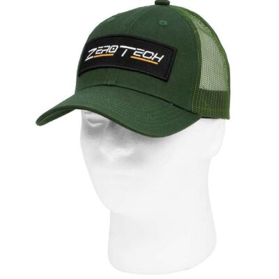 Zerotech Green Olive Baseball Cap - Rectangle Embroidered Badge #ztcap-9